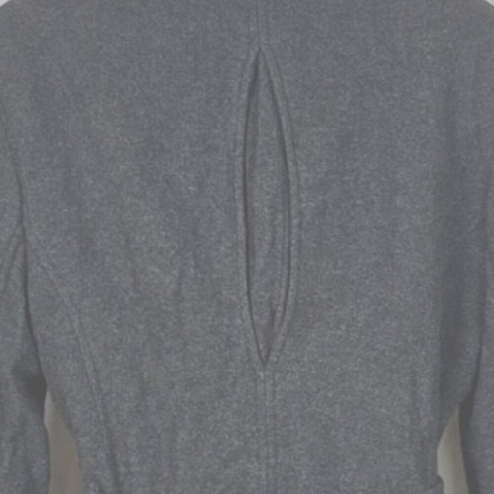 Merona Womens Charcoal Gray Double-Breasted Wool Blend Trench Coat With Belt XL - Picture 5 of 7